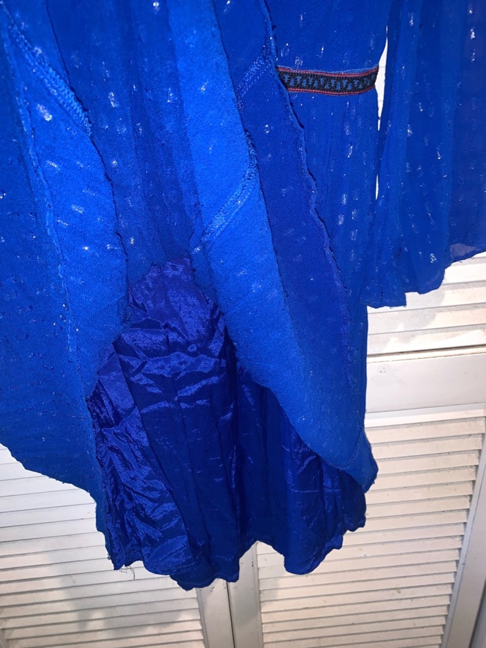 FREE PEOPLE All You Need Flowy Sheer Dress in Cobalt Blue - Picture 11 of 16